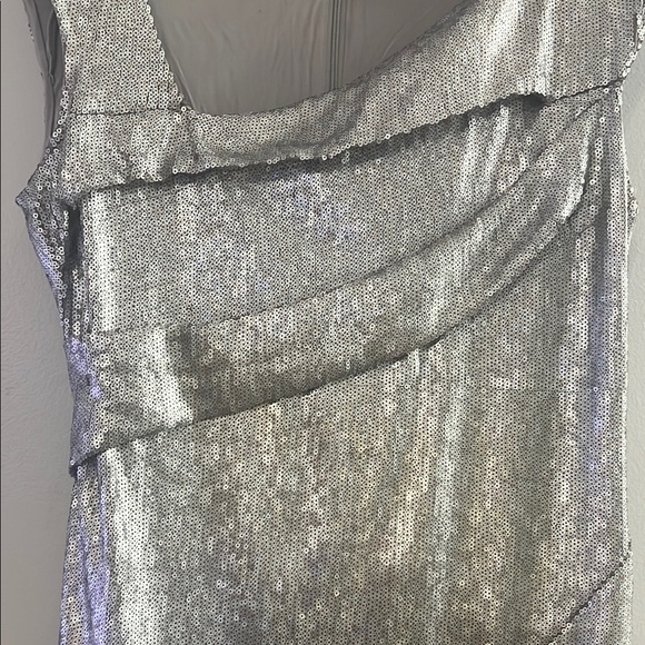 Donna Karan - Silver Sequin Dress size 8 - Picture 5 of 9